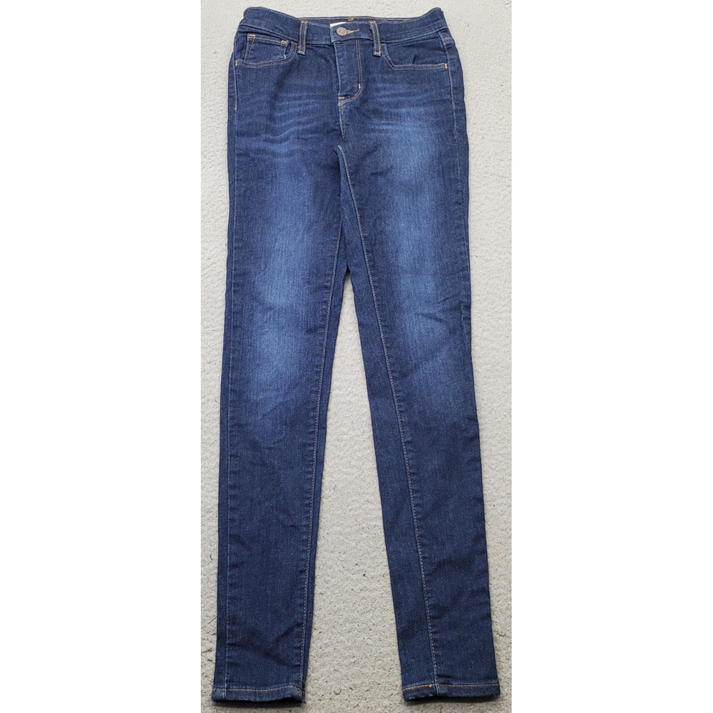 Levi's 720 High Rise Super Skinny Jeans Womens 25 Blue Denim Red Tab Streetwear